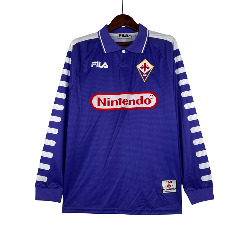 Camiseta retro de manga larga de la ACF Fiorentina Home 98/99 