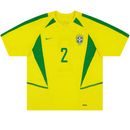 Camiseta retro local de Brasil 2002 
