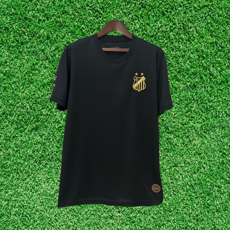 Camiseta negra de los Mil Goles de Santos Pelé 25/26 Fan 