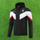 Cortavientos Brasil Blanco y Negro 