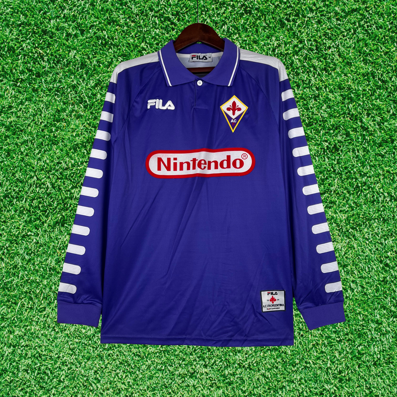 Camiseta retro de manga larga de la ACF Fiorentina Home 98/99 