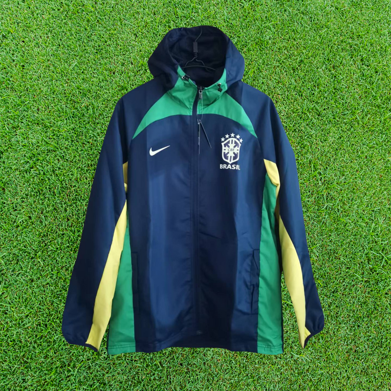 Cortavientos azul/verde de Brasil 