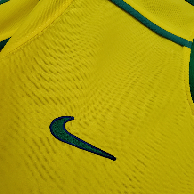 Camiseta retro local de Brasil 1998 