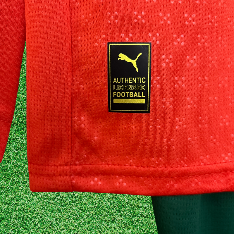 Camiseta de manga larga de Portugal I 2025 para niños 